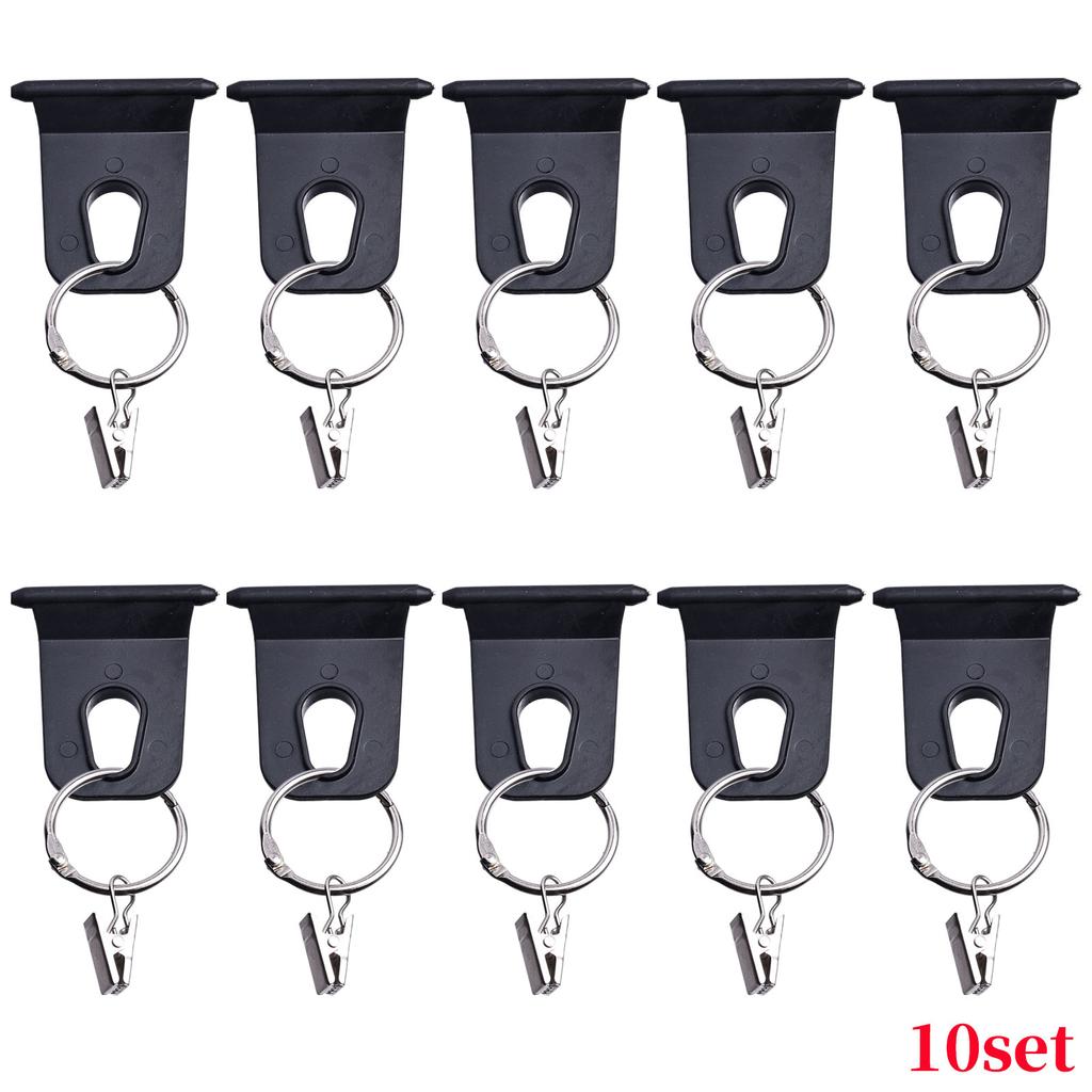 RV Sunshade Lamp Hook Camping Sunshade Accessory Hanger Round Opening Type Hook Set RV Round Anti-fall Clip Party Light Hanger