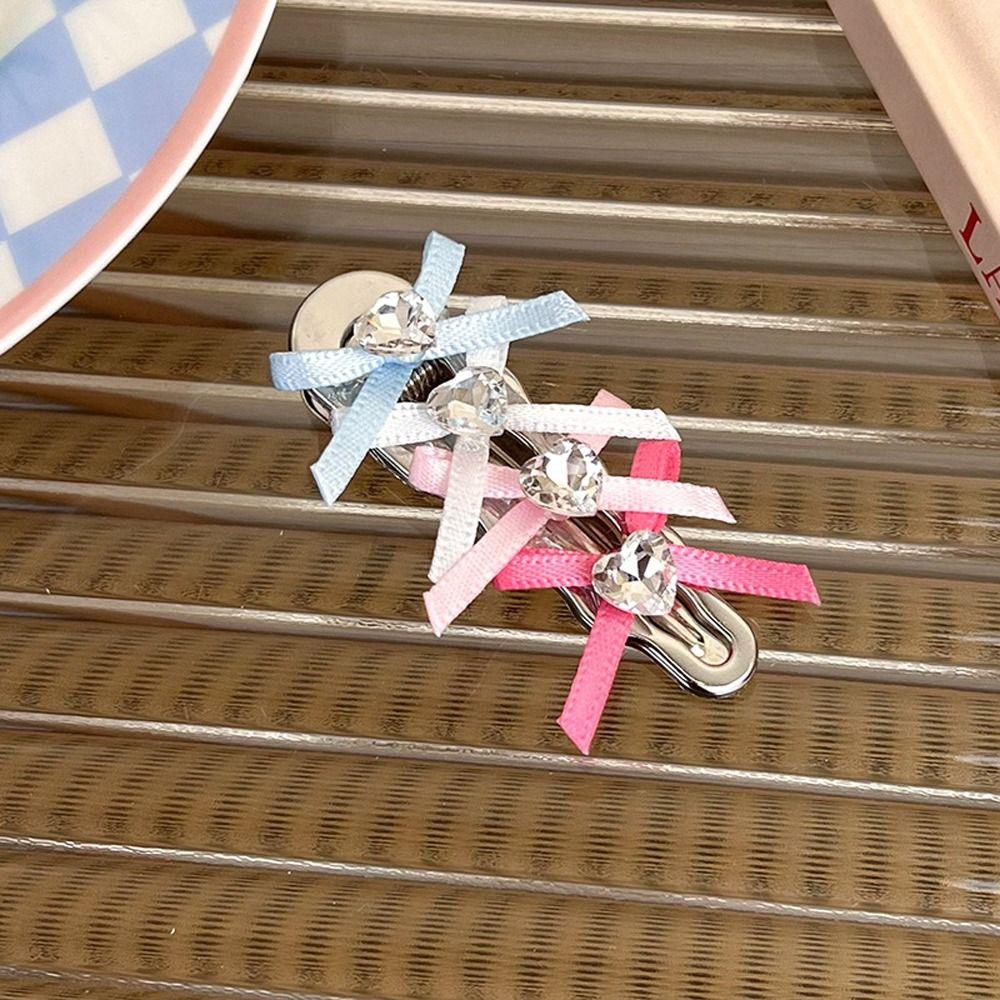 

Candy Color Waterdrop Shape Hairpin Crystal Hollow Hair Clips Female/Children