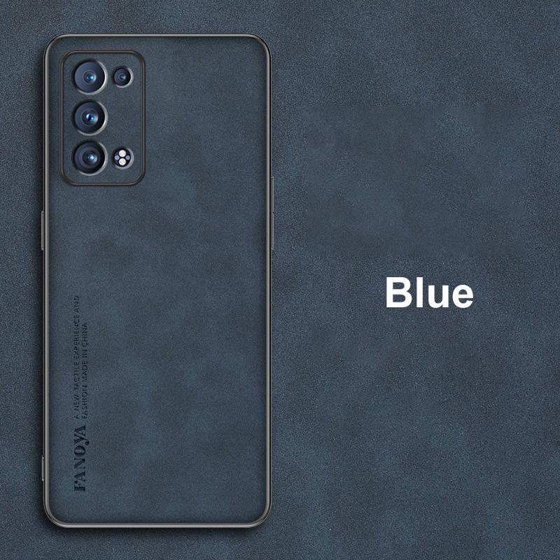 Luxury PU Leather Case For OPPO Reno 8 7 4G 6 Pro Plus 7Z 5G Cover Matte Silicone Phone Case For OPPO Find X5 Pro X5 Lite