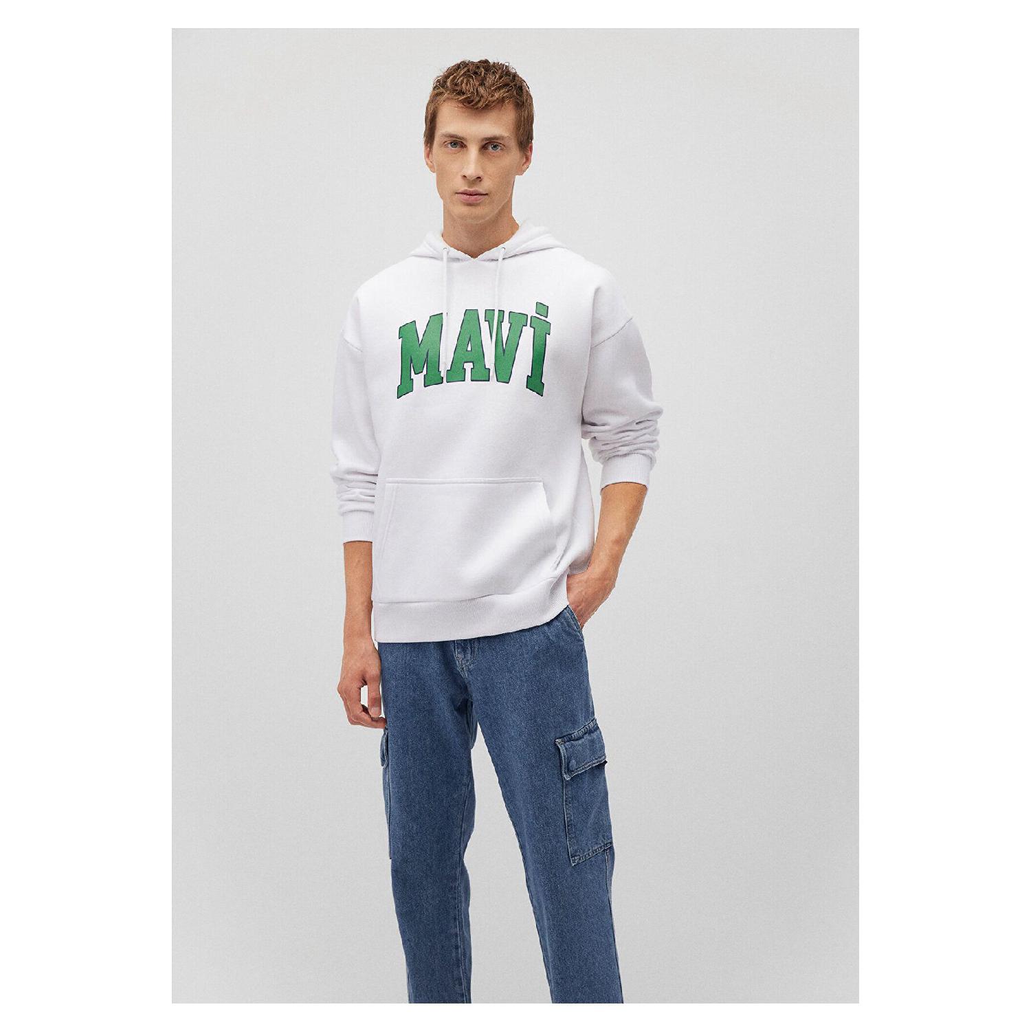 

Logo Printed Hooded White Sweatshirt 067149-620 XS