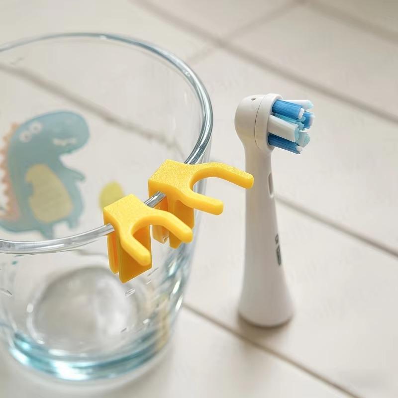 Electric Toothbrush Head Holder Colorful Portable Plastic Drying Storage Stand Self Adhesive for Home Bathroom