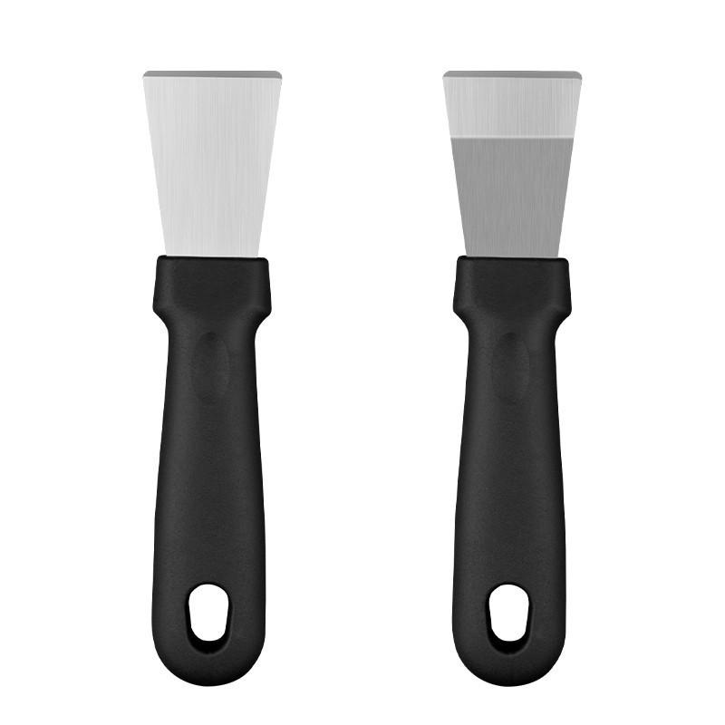 Stainless Steel Multifunctional Scraper for Pot Bottoms and Oil Stains - Black Kitchen Cleaning Tool