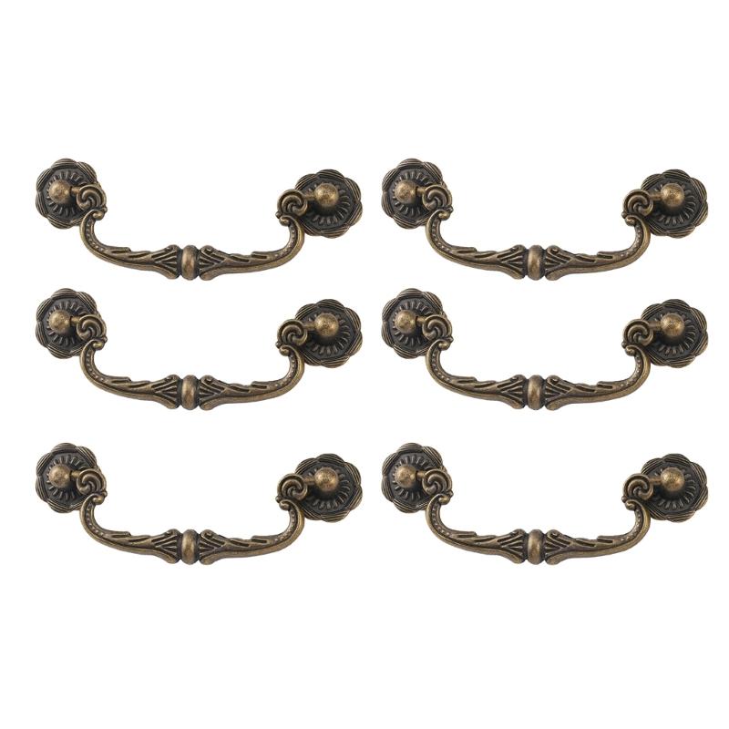 Comfortable Hold bronze Furniture Pulls 86mm Hole Center Traditional Designs Easy to Use Suitable Living Room Bedroom