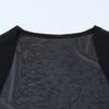 Halloween Gothic Mesh Smock Women Vintage Streetwear Witch See Through Bat Sleeve Crop Blouse Sexy Cosplay Clothes Femme