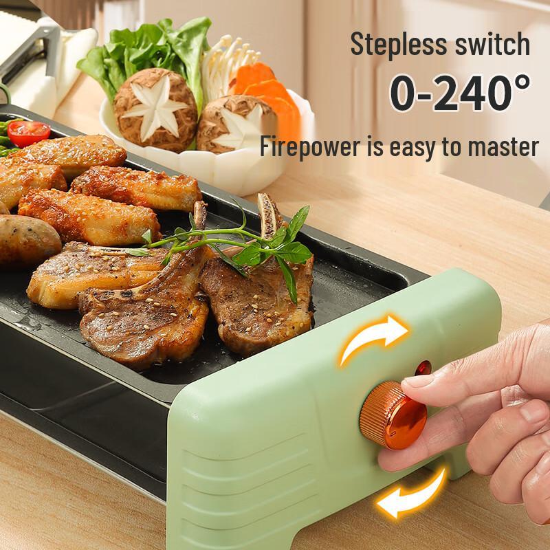 San Jia Long Smokeless Double-Layer Electric BBQ Grill & Griddle