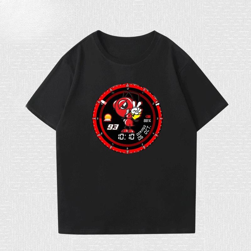 2025 Léto Nové MOTO93 Pánské Marquez Motocyklové Pamětní Tričko Závodní Kombinéza Motocyklová Kombinéza Bavlna Krátký Rukáv Unseix Tričko