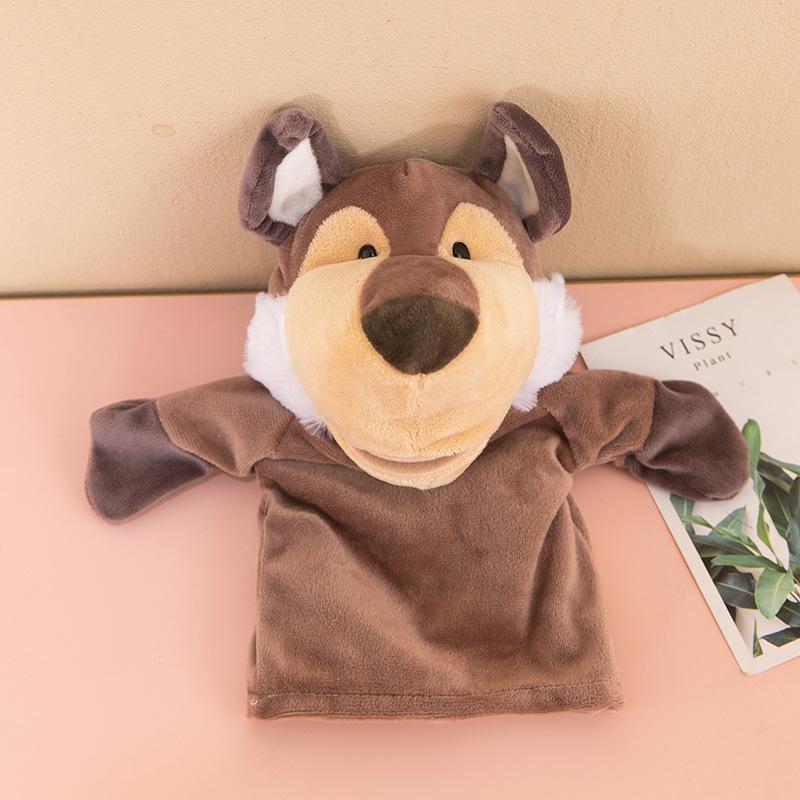 Interactive Animal Hand Puppet for Storytelling - Plush Toy with Movable Mouth