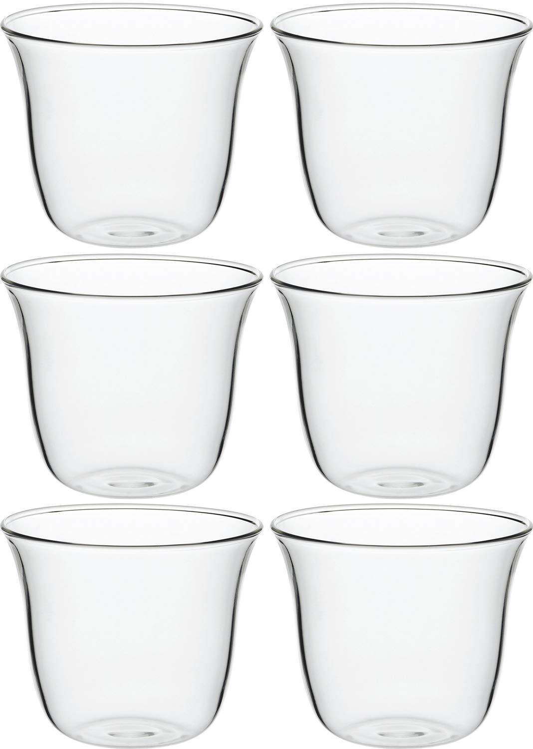 

iwaki Glass Parfait 240ml x KBT944 Heat-Resistant Cup, 6-Pack,