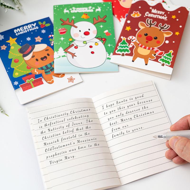 Cartoon Christmas Mini Notebook - Cute, Portable, Pocket-Sized for Student Rewards