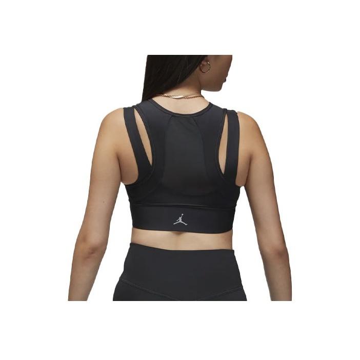 Jordan Solid Medium Support Layered Sports Bra Women underwear Black DR0132-010