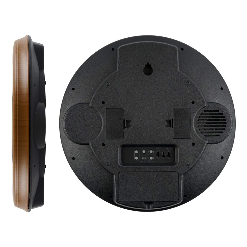 CASIO Wall Nighttime Second Hand Automatic Time Clock, Radio-Controlled, Brown, Analog, Stop, Light, Signal, ITM-900FLJ-5JF