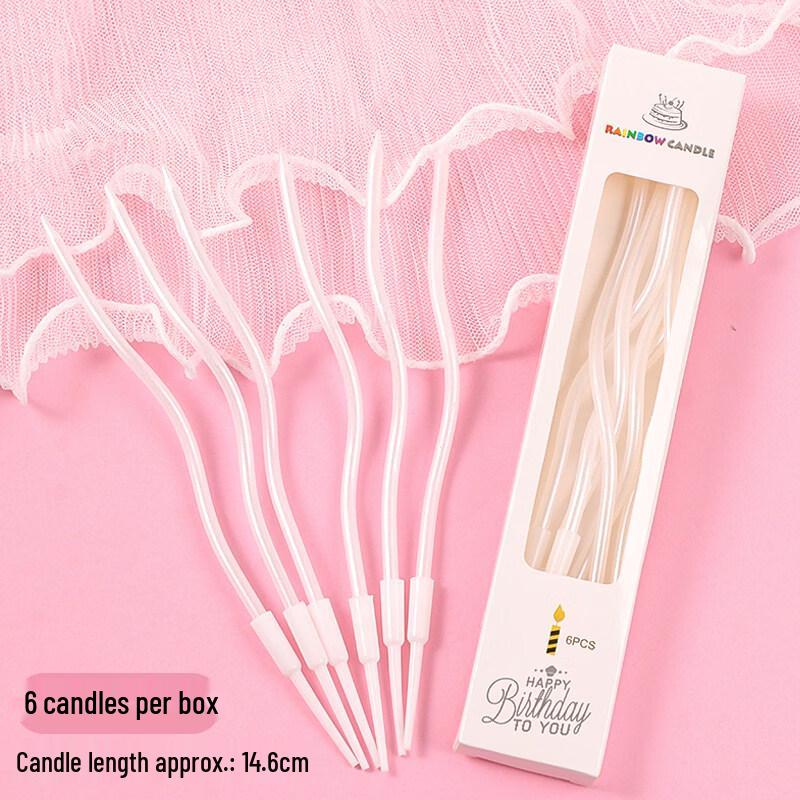 Rubber Spiral Curve Cake Candles