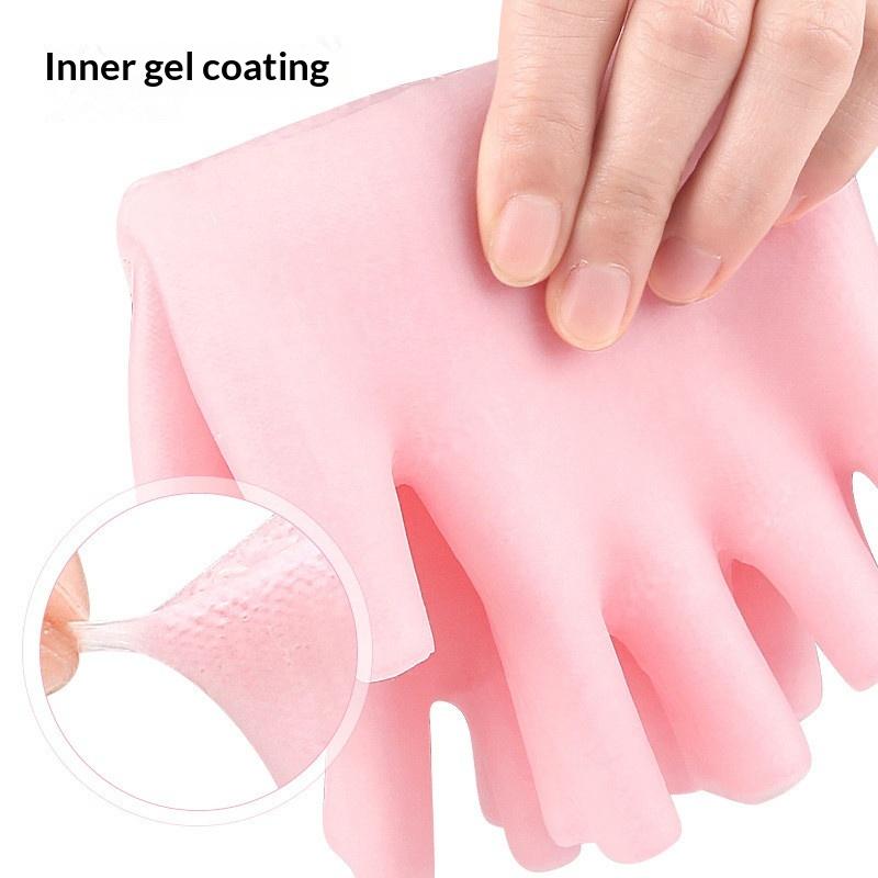 Reusable Cotton Gel Half-Finger Gloves For Deep Moisturizing Care Overnight Repair Treatment For Dry Cracked Hands Care Tool