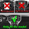 For Dodge Ram 1500 2019-2025 Red Interior A/C Radio Switch Knob Cover Trim Ring