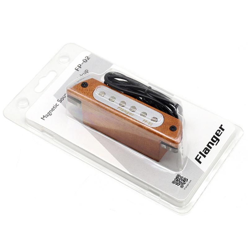 Flanger Wood Acoustic Guitar Sound Hole Pickup Magnetic Pickup for 39"/40"/41"/42" Acoustic Guitar