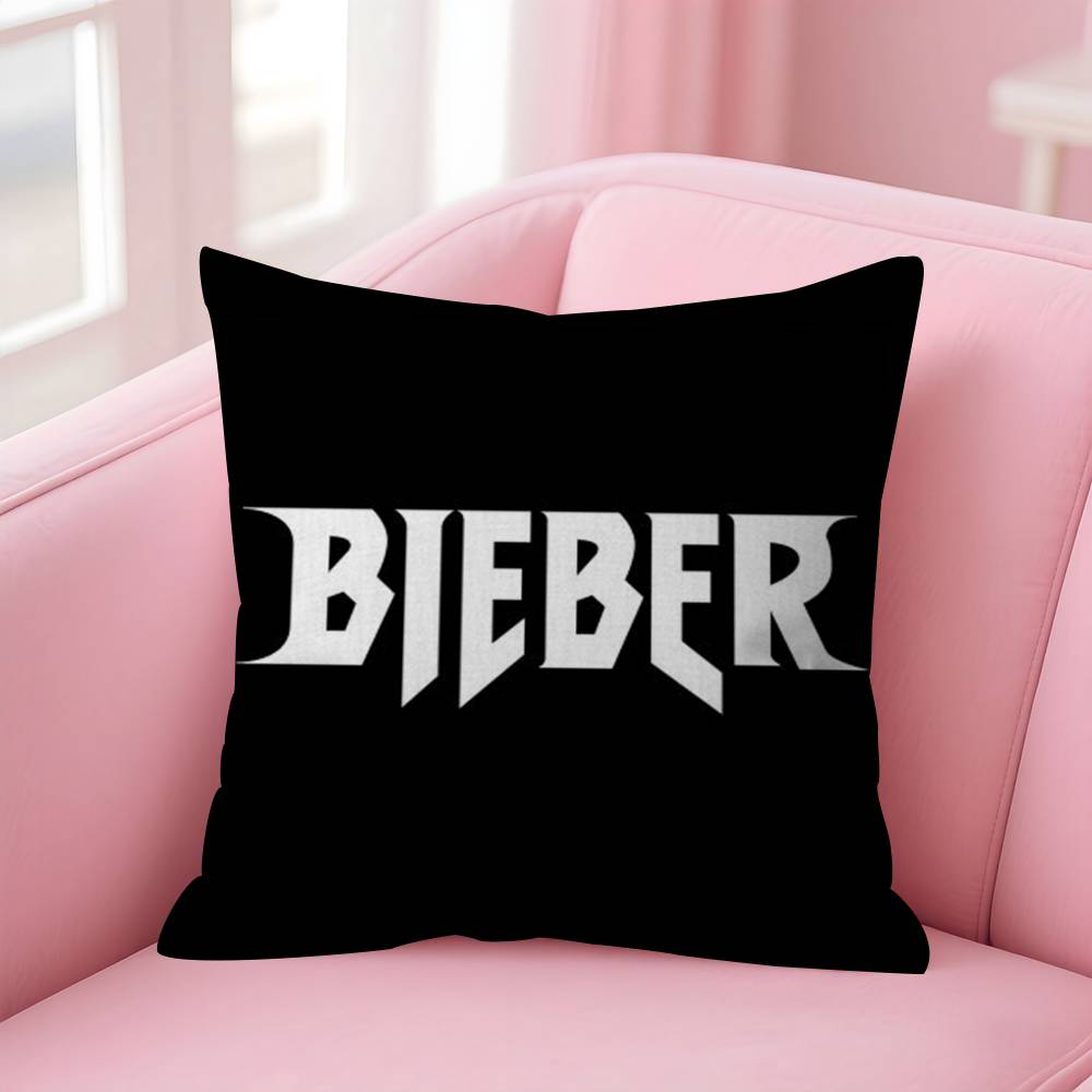 Singer cool JJustin Bieber Cushion Cover Car Throw Pillow Case For Sofa Car Christmas Gift 40x40cm 45x45cm