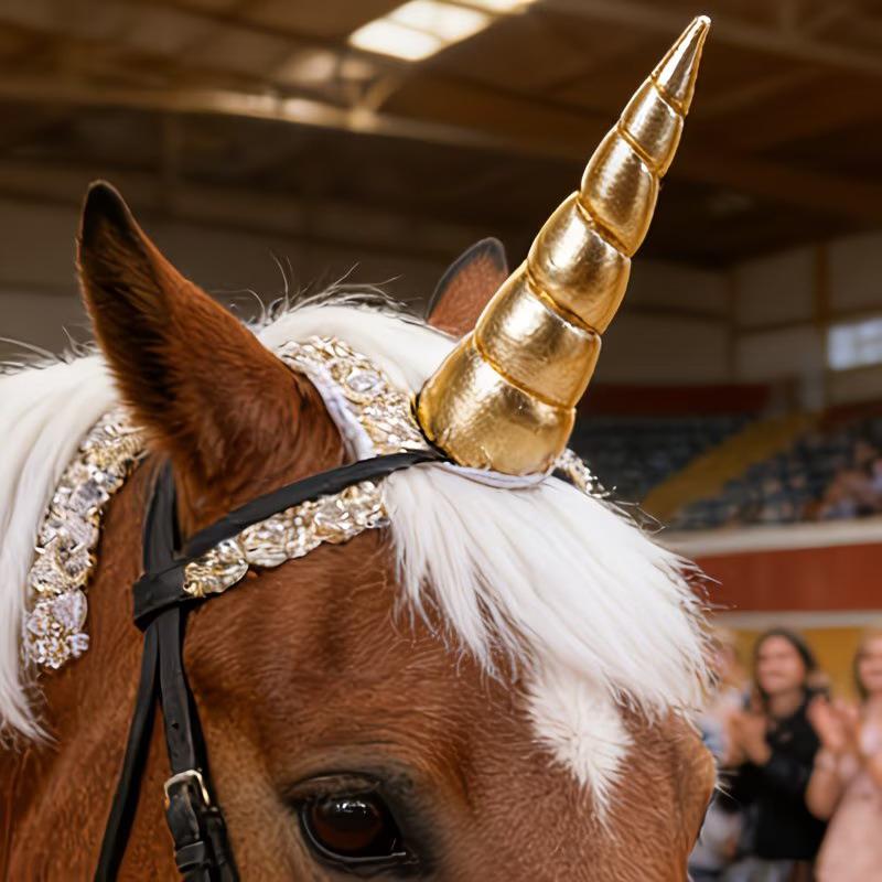 Unicorn Horse Headbands Playful Design Suitable For Equestrian Activities, Performances And Daily Outfits, Horse Gear Decoration
