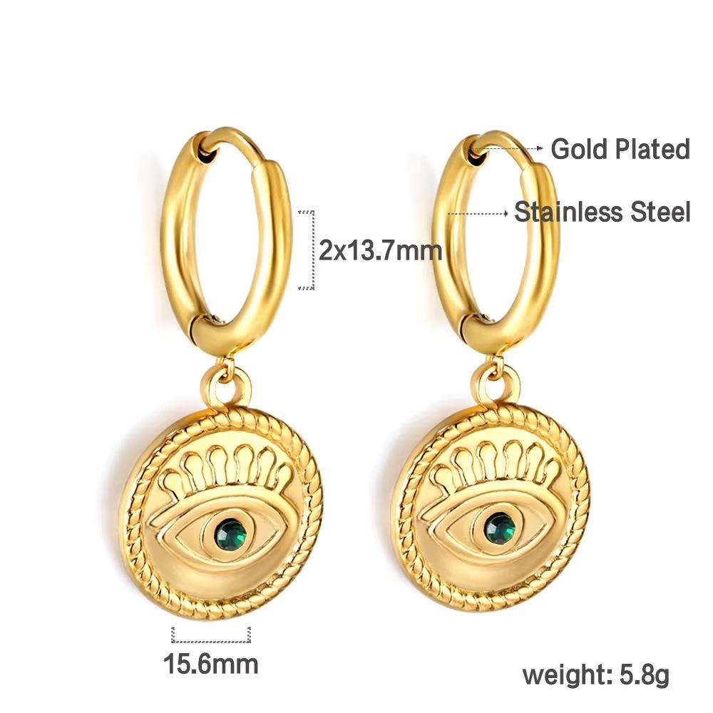 Luxury Fan Shaped Short Stud Earrings For Women Hypoallergenic Vacuum Plating Elegant And Versatile