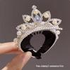 Princess Faux Pearl Crown Hair Bun Maker for Girls