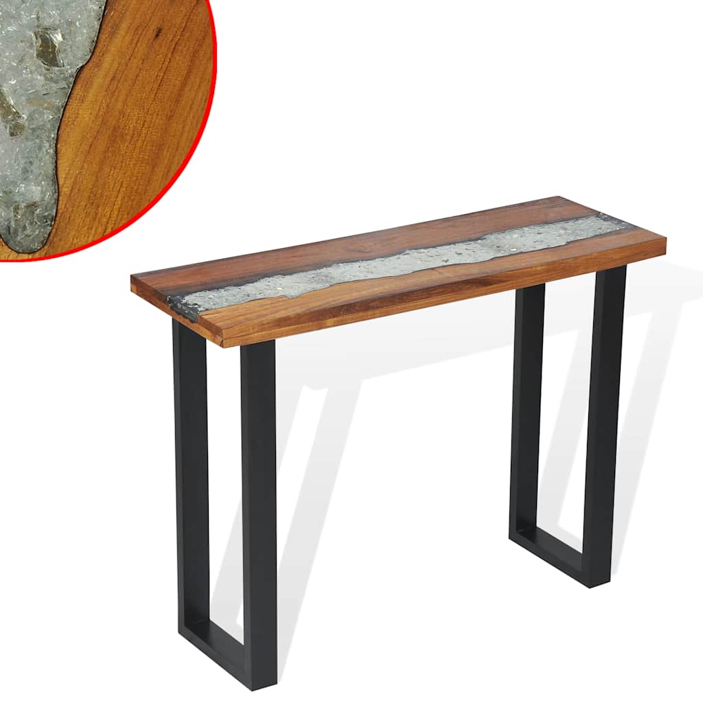 Vidaxl Console Table, Teak Wood, 100 X 35 X 75 Cm