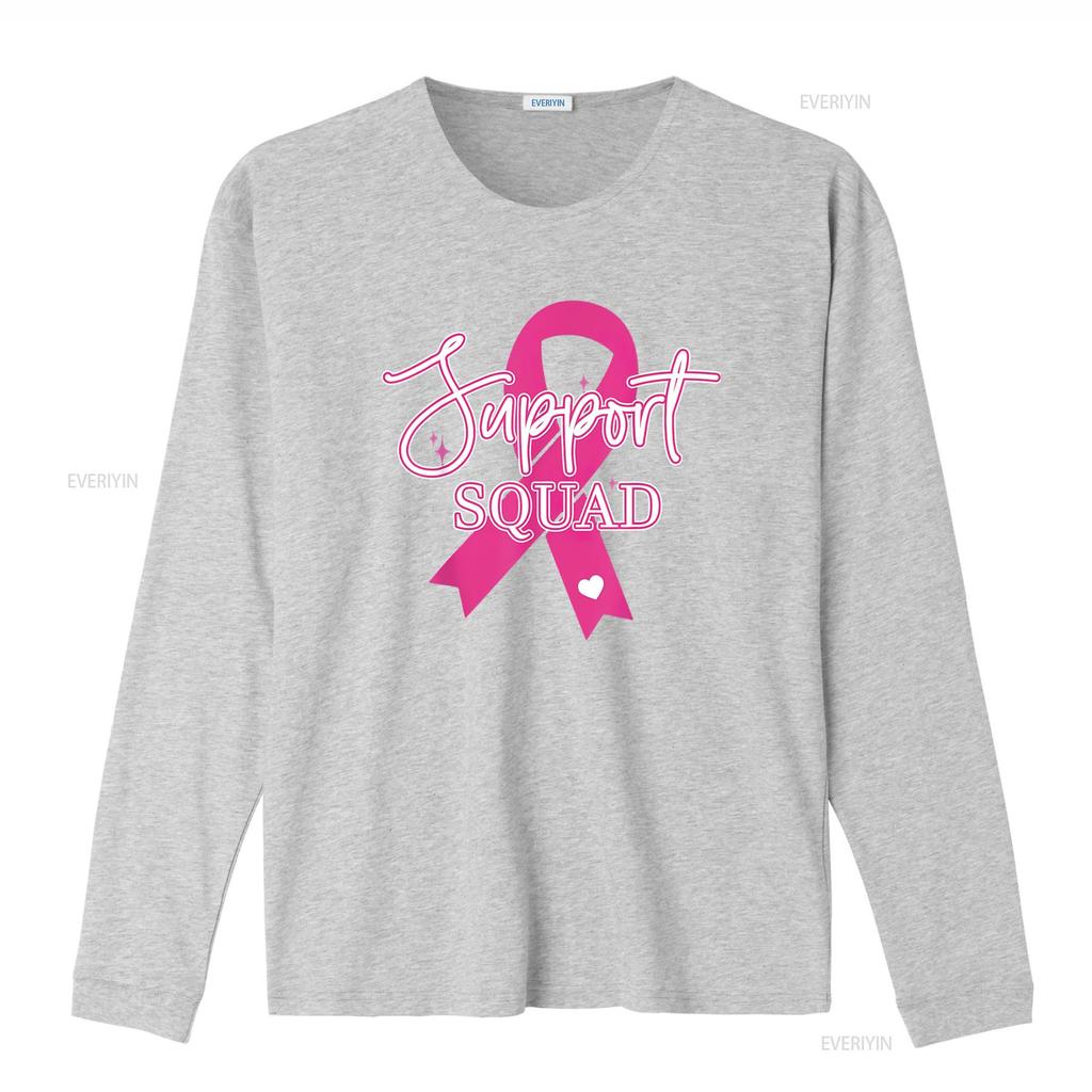 Womens Support Squad Breast Cancer T Shirt Black vintage Washed streetwear Top For Everyday Wear graphic Unisex fashion homme