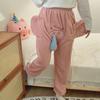 Elephant Pajamas Flannel Sleepwear Pants With Big Nose And Ears Cute Animal Coral Velvet Trousers Homewear For Autumn Winter