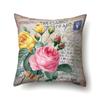 Polyester Pillowcase Automobile Decoration Retro Print Pillowcase Waist Cushion Cover Tower Bedside Cushion Cover