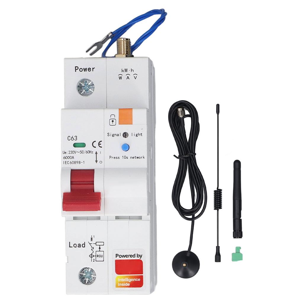 for Zigbee Smart Circuit Breaker 1P 63A Remote Control WIFI Metering Circuit Breaker for Tuya