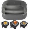 Friteuse Moule à pâtisserie en silicone Carré Four à micro-ondes Cuisson Plateau à poulet Carré Tapis de cuisson