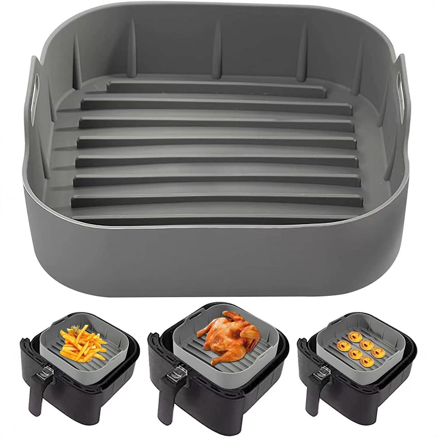 

Силиконовая форма для фритюрницы Квадратная форма для выпечки Микроволновая печь Выпечка Поддон для курицы Квадратный коврик для выпечки One Size