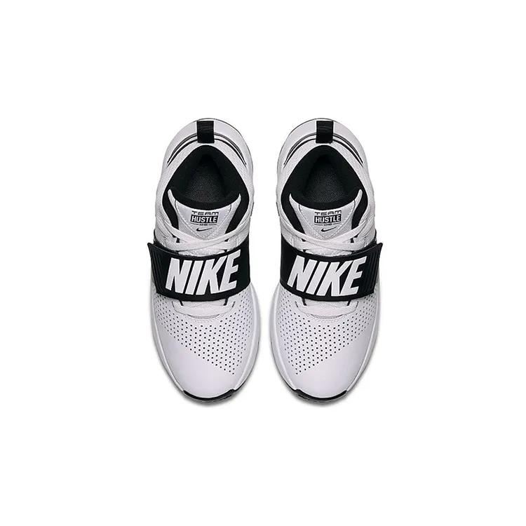 Nike Team Hustle D8 Grade School 'White Black' (Unisex) White / Black Kids' Basketball Shoes 881941 100