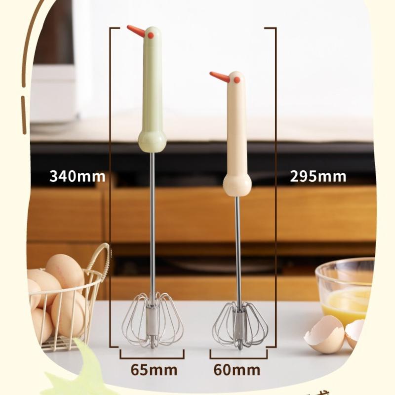Household Semi-automatic Egg Beater Stainless Steel Whipped Cream Manual Beating Egg Mixer Food Grade Baking Tool