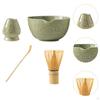 Matcha Preparation Kit Featuring Bowl, Spoon, and Bamboo Whisk Accessories