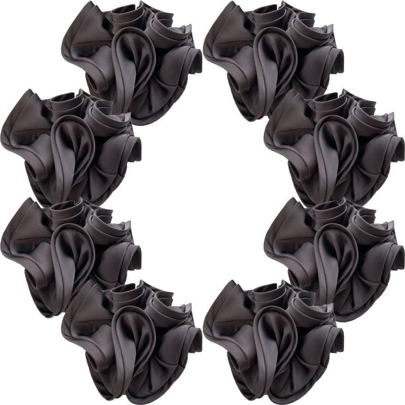 Satin Fungus Edge Hair Ring Female High-end Solid Color Scrunchie High Elastic Hair Accessories