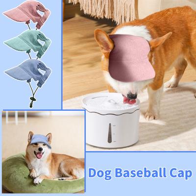 Dog Hat, Upgraded Hats For Dogs Cats Summer Beach Hat With Ear Holes , Adjustable Puppy Sun Bonnet Headdress