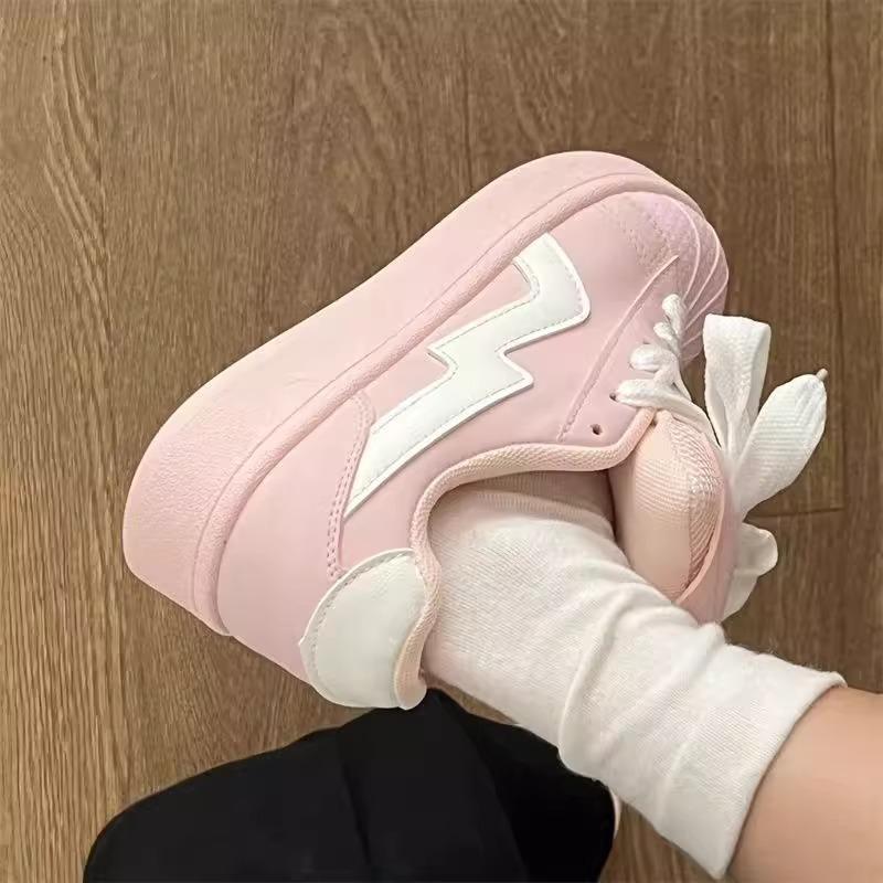 Pink shell head bread shoes women's spring and summer versatile student casual versatile retro sports board shoes