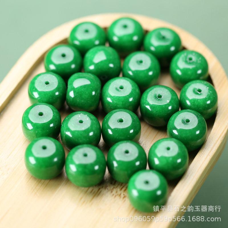 Jade Barrel Beads Ruyi Bracelet & Necklace DIY Accessories Wenwan Buddhist Beads