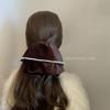 Luxury Retro French Velvet Pearl Claw Hair Clip for Women