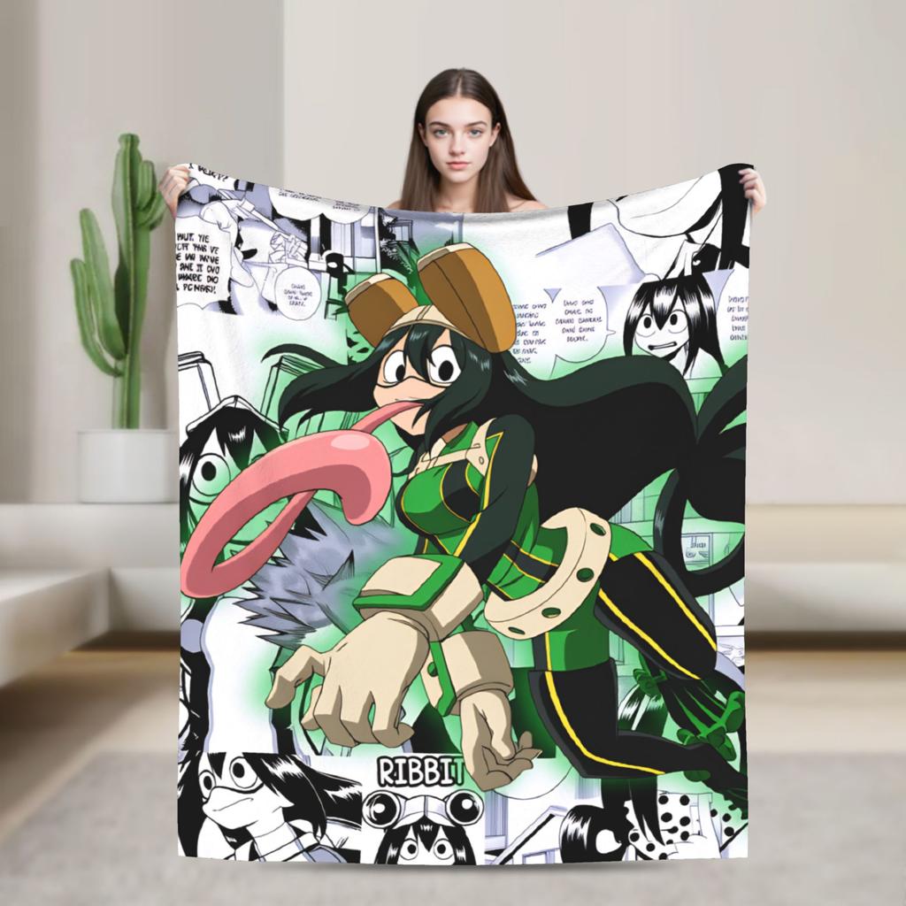My Hero Academia Super Soft Blankets  Airplane Travel Plush Throw Blanket Aesthetic Couch Bed Flannel Bedspread Sofa Bed Cover