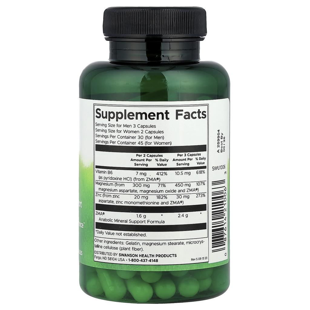 Zma®, Anabolic Mineral Supplement, 90 Capsules