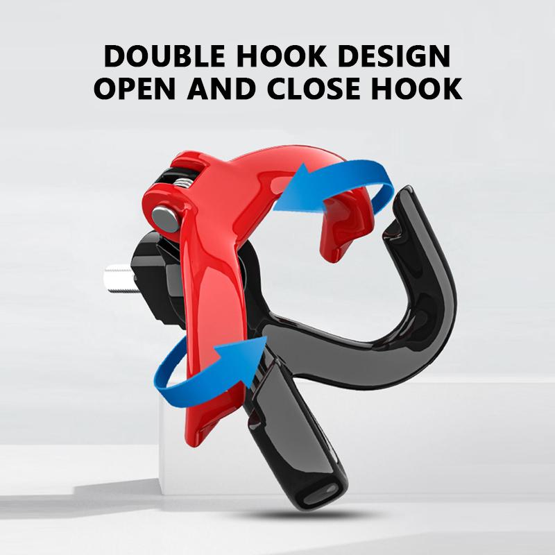 SEAMETAL Motorhelm Haak Houder Handtas Dubbele Haak Bagage Boodschappentas Hangers Aluminiumlegering Motorfiets Accessoires