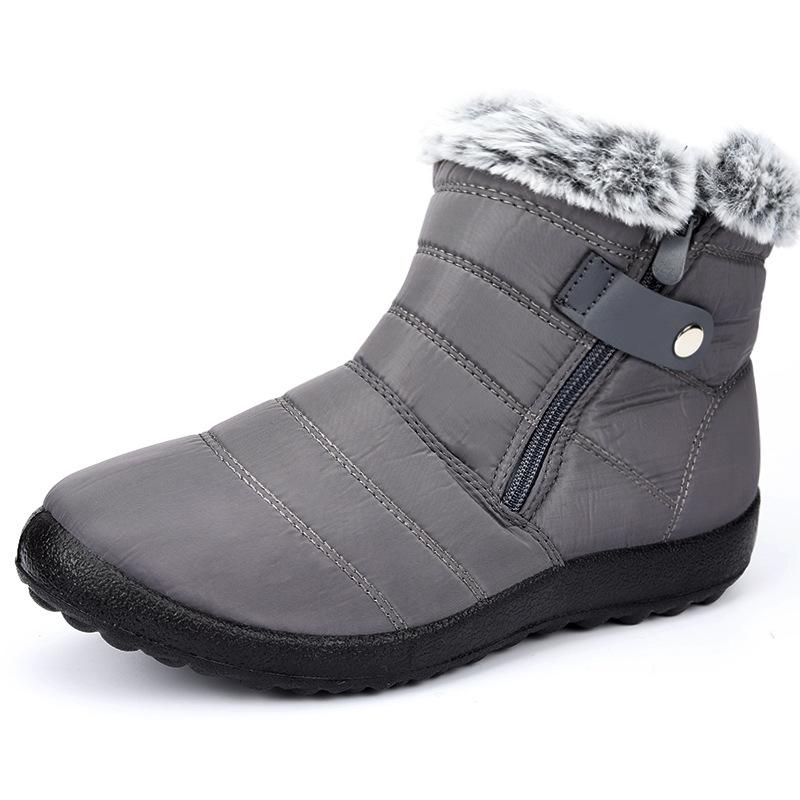 Winter new warm snow boots lightweight piled thickened outdoor cotton boots waterproof buckle platform cotton shoes