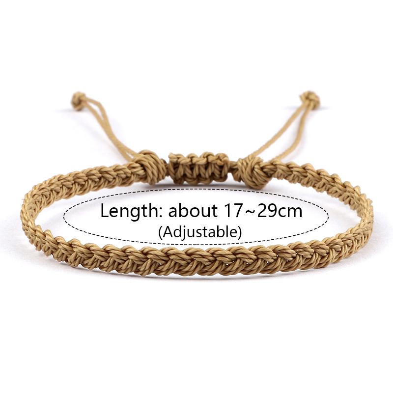 26 Colors Adjustable Woven Friendship Bracelet For Women Men Wax Thread Wrap Rope Knot Bracelets&Bangles Handmade Jewelry Gifts