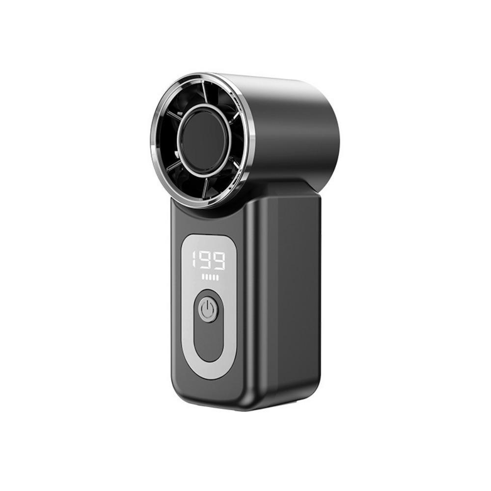 LED Display Mini Fan High Speed Small Electric Fan Multi-functional Handheld Turbo Fan  Travel чёрный