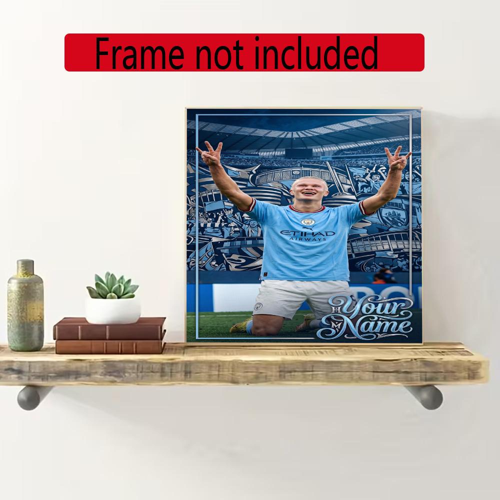 Haaland Customize Your Name Diamond Painting Round Diamond Diy Frameless Holiday Artwork Suitable For Home Office Wall Decoration