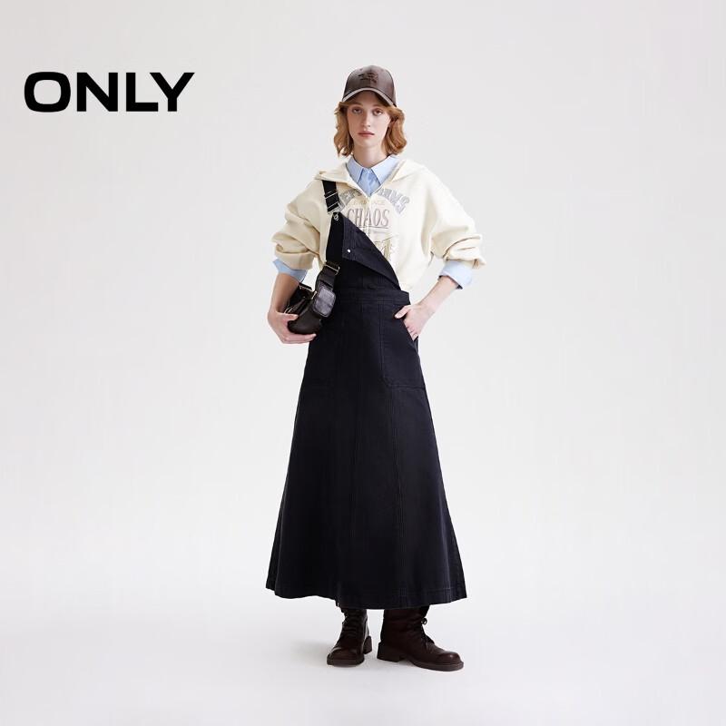 ONLY 2025 Spring Retro A-Line Adjustable Strap Denim Dress