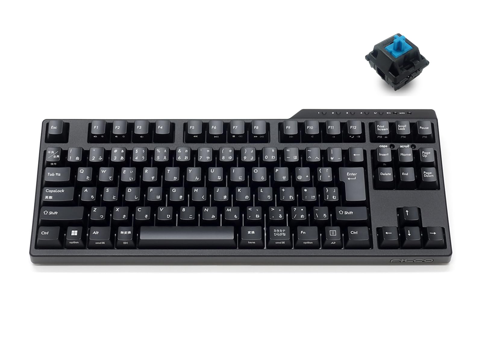 

FILCO Majestouch Convertible 3 Cherry MX Blue Axis Mechanical Keyboard Japanese Layout 91 Keys Tenkeyless Bluetooth Wireless Connection USB Wired