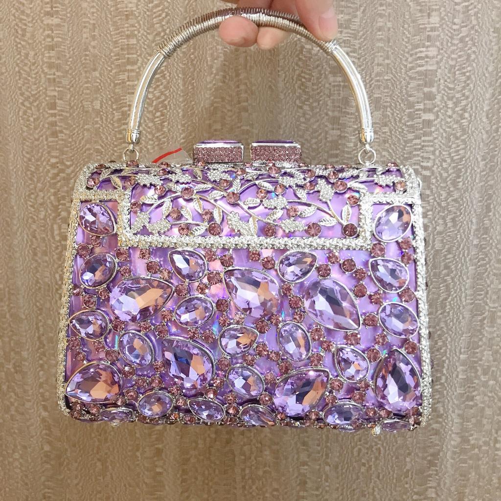 Diamond-encrusted dinner bag banquet diamond clutch bag shoulder messenger women's bag