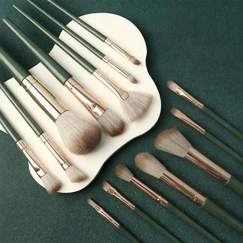 14-teiliges Make-up Pinselset für Foundation, Augenbrauen, Concealer, Lidschatten, Puder, Make-up Pinselset für Reisen und den täglichen Gebrauch