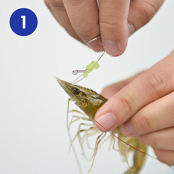 10-Piece Luminous Live Shrimp Fishing Hooks Set